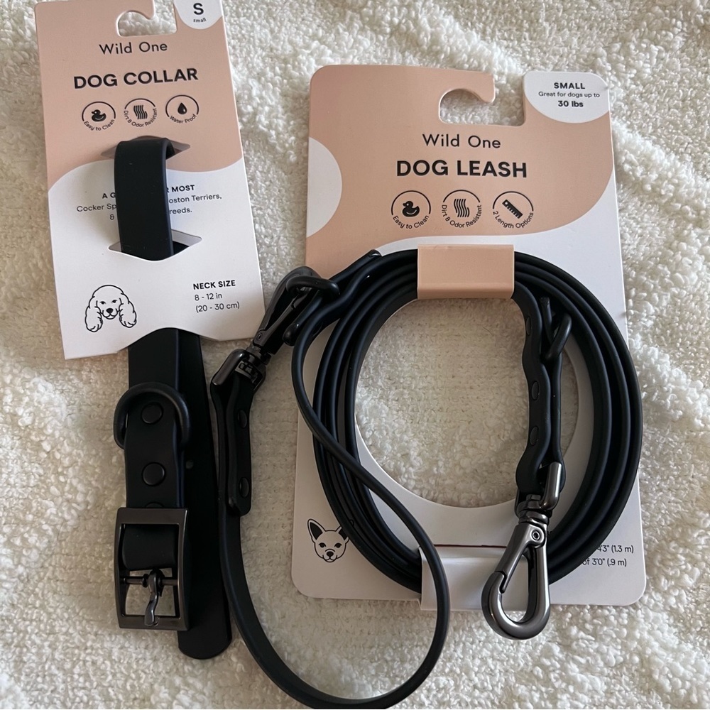 NEW Wild One leash and collar black set size small - Picture 8 of 10